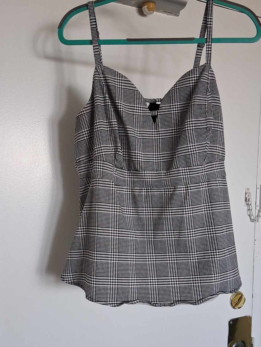 Torrid Size 1 Gingham Peplum Top Like New!